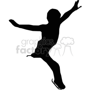 silhouette of ice skater