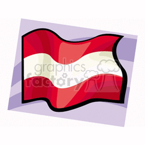 The image displays a stylized illustration of the Austrian flag. The flag consists of three horizontal bands, with the top and bottom bands colored red, and the middle band white.