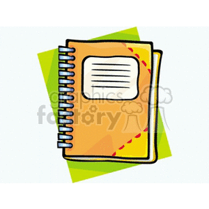 Cartoon spiral notebook