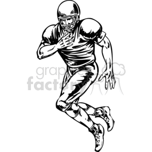 Football player running 056