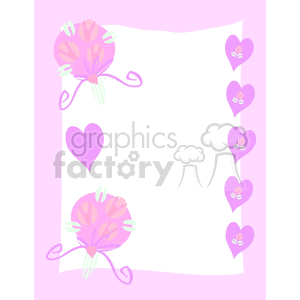 Pink heart border