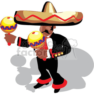 cinco de mayo mariachi with maracas