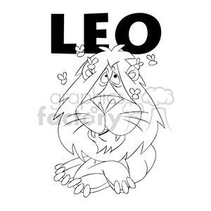 leo the lion horoscope black and white