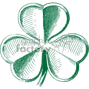 green vintage shamrock clover vector vintage 1900 vector art GF