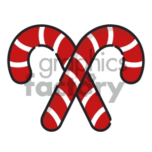 candy cane cartoon vector icon