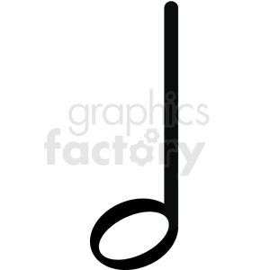 music half note vector image