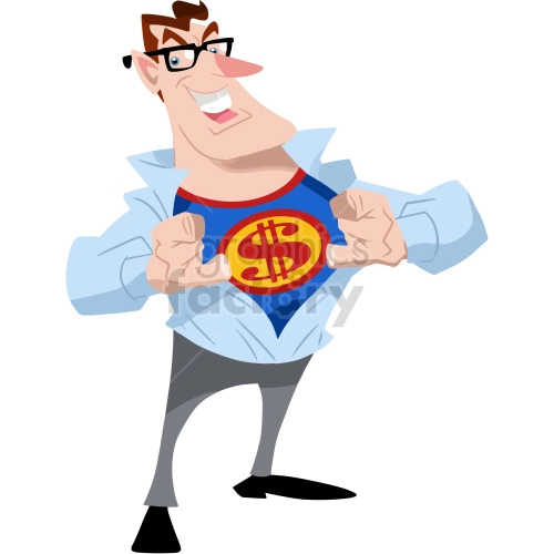 cartoon rich dude clipart