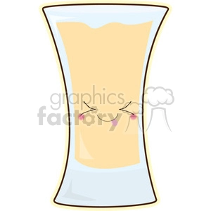 Shot glass cartoon character vector clip art image