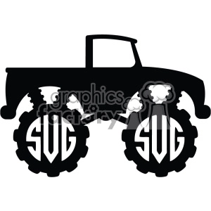 pickup truck svg monogram cut file