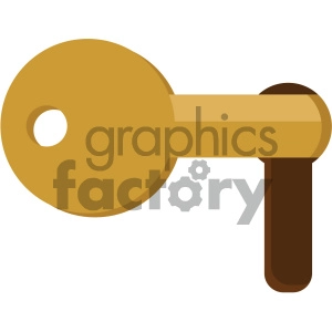 key in lock vector flat icon