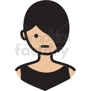 pretty girl avatar vector clipart