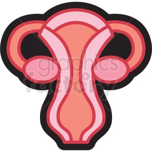 human female ovaries icon