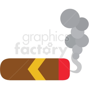 smoking cigar vector clipart