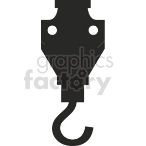 crane hook vector graphic clipart 4