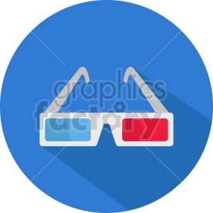 isometric cinema 3d glasses vector icon clipart 2