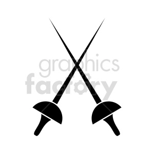 fencing swords vector clipart icon