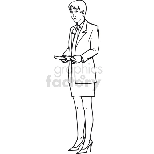 female lawyer in red suit black white