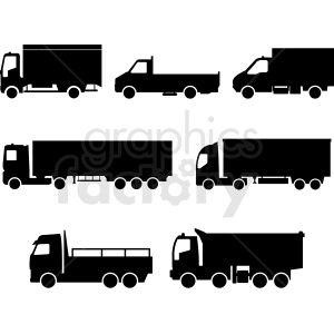 big rig clipart set