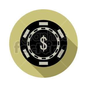 poker chip vector clipart 05