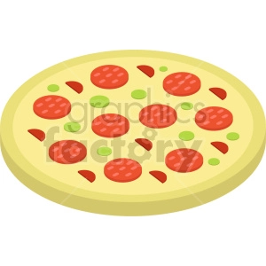 isometric pizza vector icon clipart 9