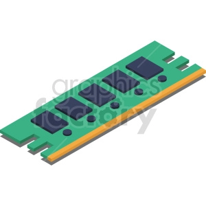 isometric ram memory sticks vector icon clipart 2