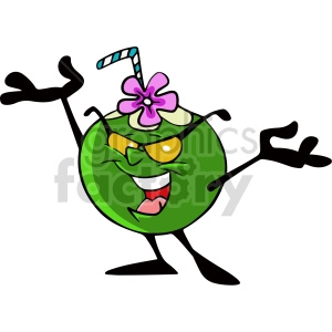 coconut cartoon clipart