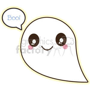 Halloween ghost cartoon character vector image