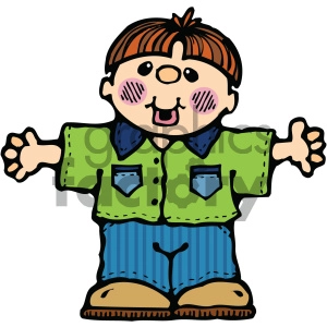 small boy vector cartoon clipart