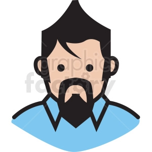 man avatar vector clipart