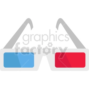 isometric cinema 3d glasses vector icon clipart 4