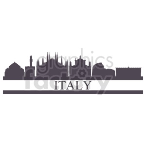 italy skyline vector graphic