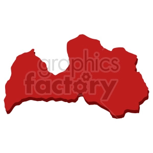 red Lettonia shape clip art