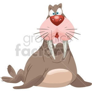 cartoon walrus clipart