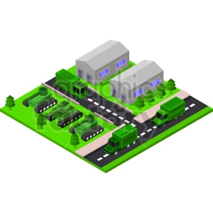 military isometric vector graphic