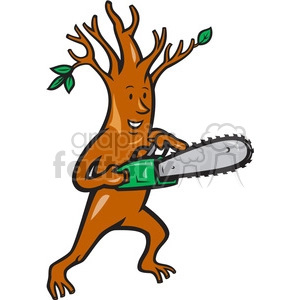 tree man chainsaw