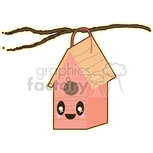 Birdhouse cartoon character illustration