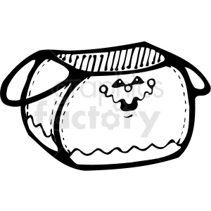 halloween basket clip art black and white