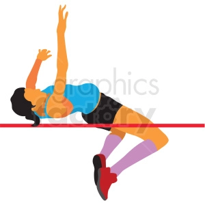 olympic high jumper vector clipart