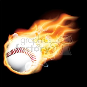 flaming baseball