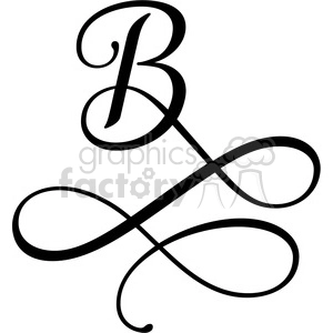 The clipart image shows a monogram letter 