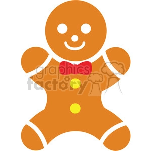 gingerbread man icon vector art