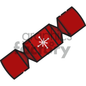 christmas cracker vector icon