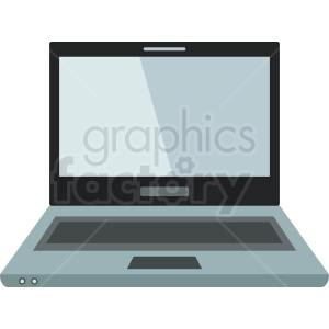 opened laptop computer vector