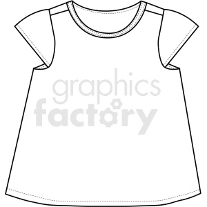 black white kids tshirt icon vector clipart