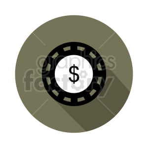 poker chip vector clipart 03