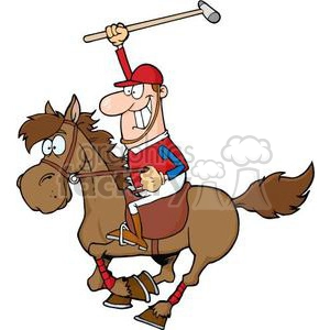 3376-Cartoon-Polo-Player