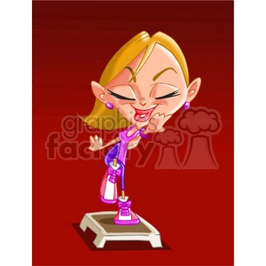 aerobics instructor cartoon character