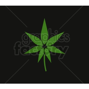 vector marijuana leaf design on black