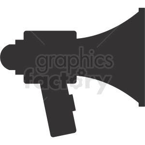 black megaphone vector icon