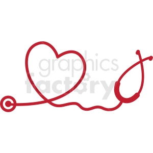 heartbeat set heart stethoscope ekg svg cut file